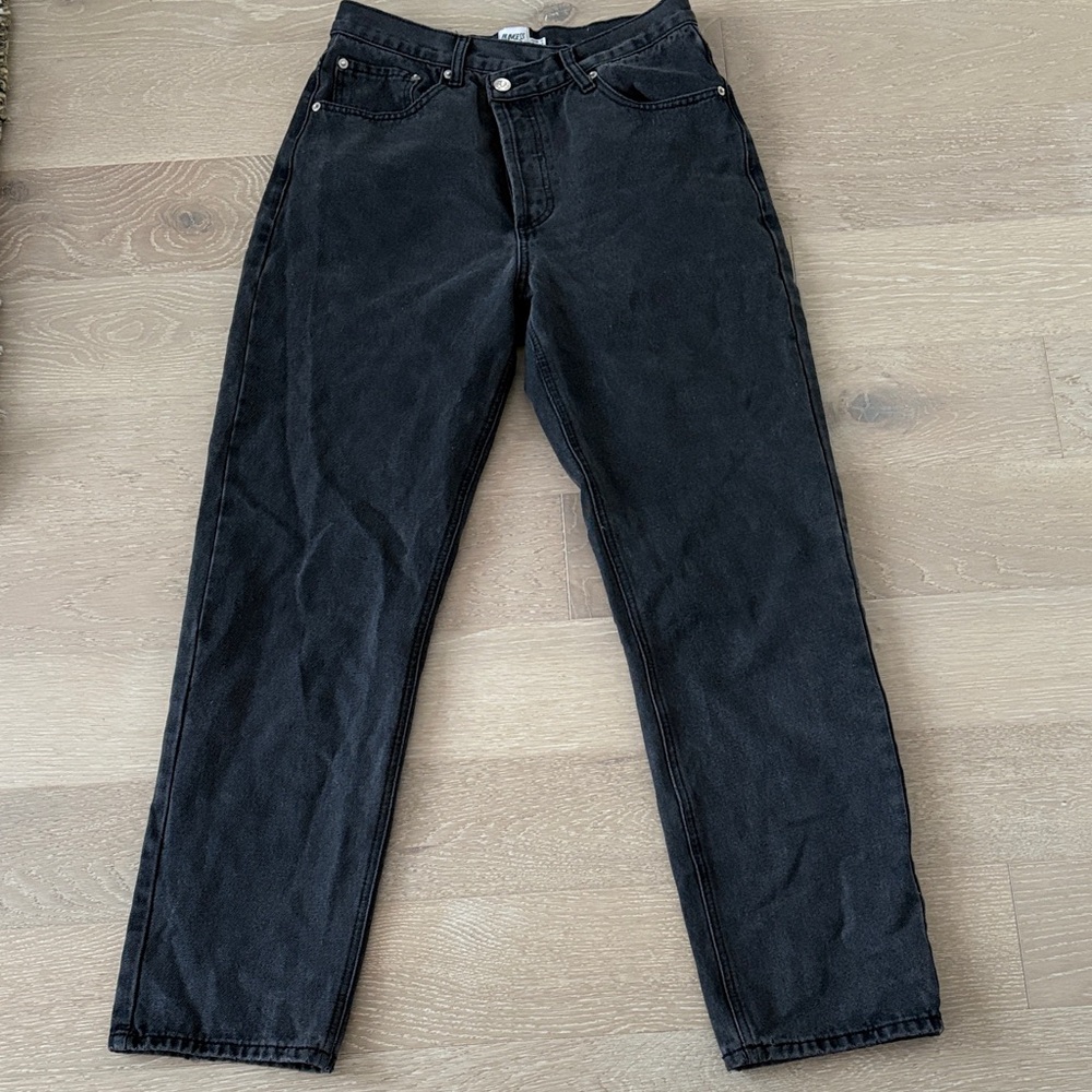 Princess Polly Holly Asymmetric Crossover Waist Rigid Straight Leg Jeans